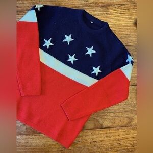Vintage Unbranded Americana Red/White/Blue Wool Embroidered Stars UNISEX